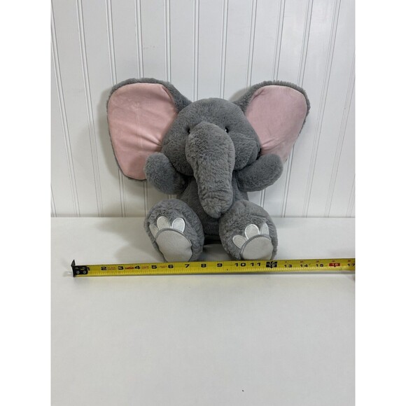 Gund Plush Elephant Big Floppy Ear Stuffed Toy Gray/Pink 11"Nursery Animal Decor - Picture 7 of 7